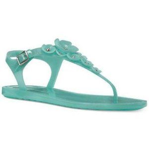 Coach Tea Rose Jelly Sandals Marine